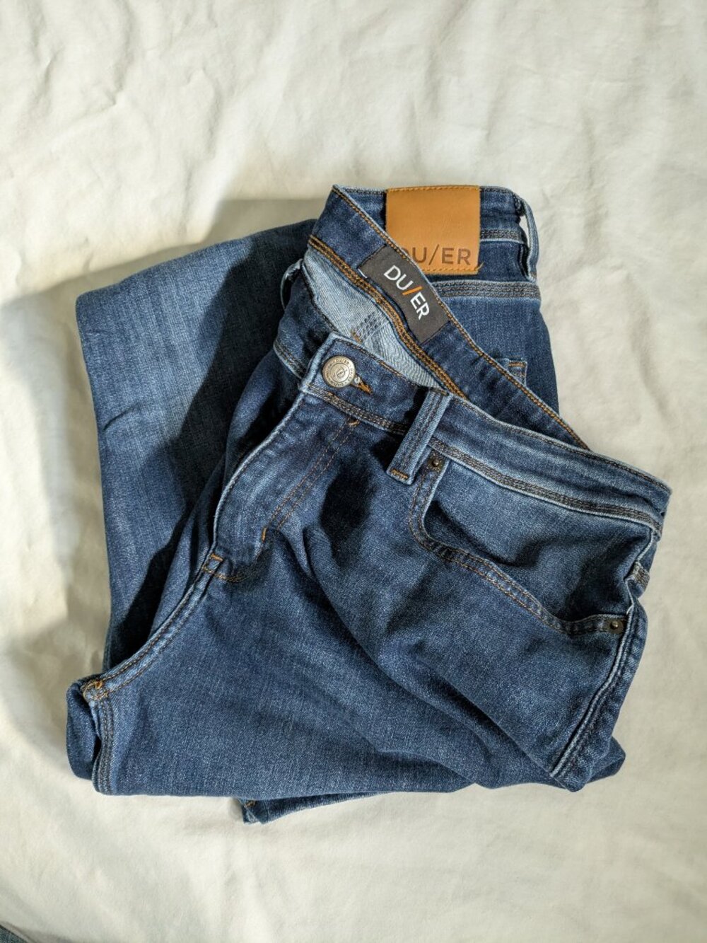 DU/ER MEN'S Performance Denim+ Slim Straight - Alpine Indigo 36x30